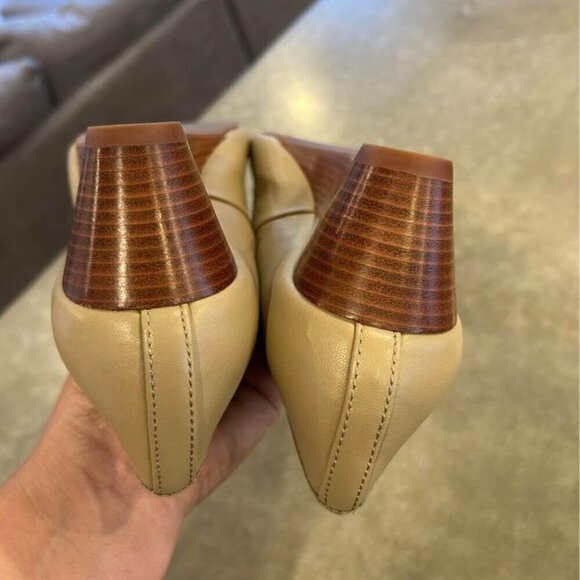 TORY BURCH woman’s wedges. New! The perfect neutral. Classic bow. Size 7.5. - Picture 7 of 9